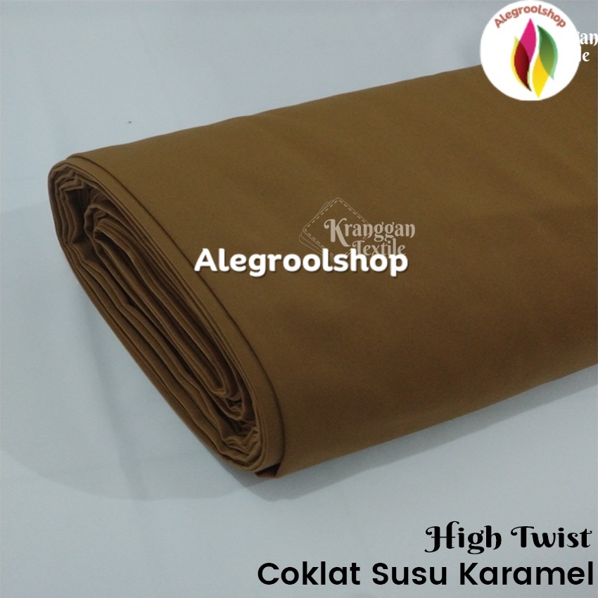 KAIN HIGH TWIST BAHAN CELANA / SAFARI / SERAGAM PNS / JAS BLAZER COKLAT SUSU KARAMEL PNS