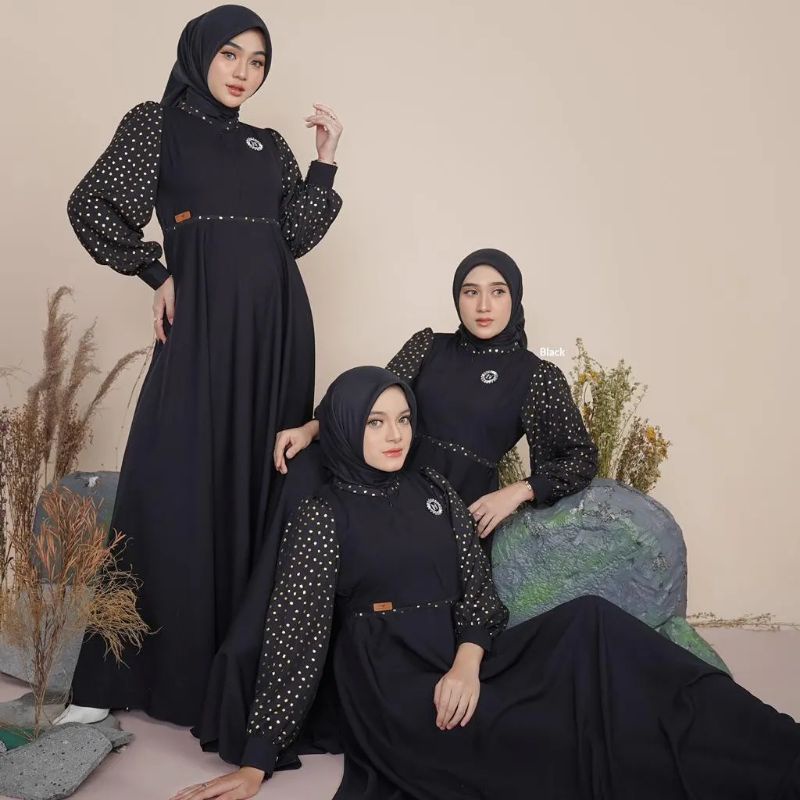 TERBARU. TERLARIS. COD BISA PANAGIOTA DRESS / GHANALIA DRESS by Nadheera Luxury [ NEW - ND Dress Bla