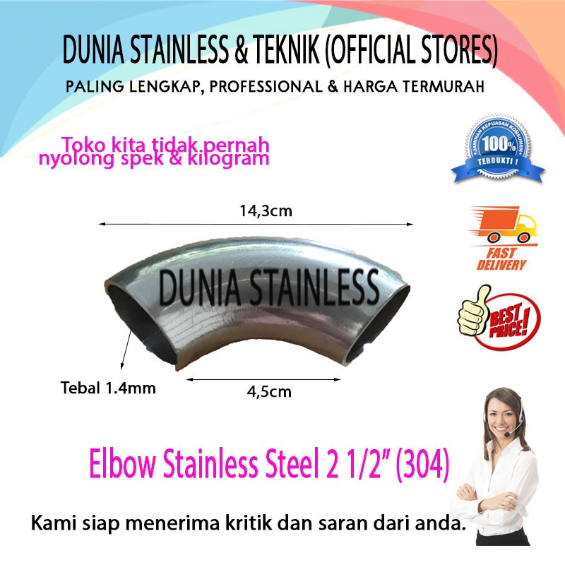 Elbow Stainless 2 1/2in (304)
