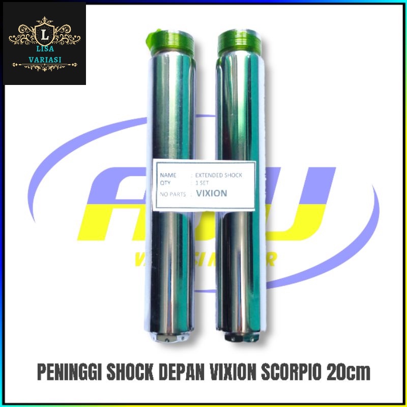 peninggi sambungan shock  skok depan VIXION / SCORPIO panjang 20cm