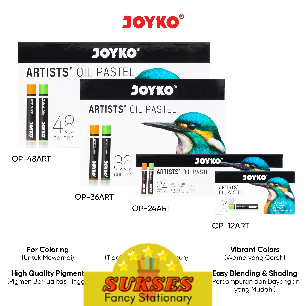 

Artists Oil Pastel Krayon Minyak Joyko OP-ART Warna Colors