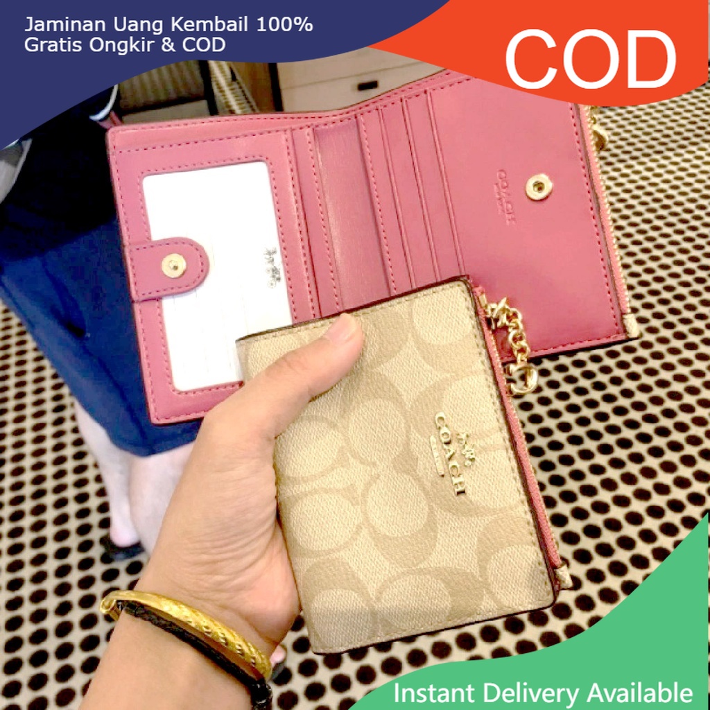 (COD) coach Dompet Wanita Bi-Fold Wallet Coin Purses Coach Dompet Lipat short wallet coach wallet wa