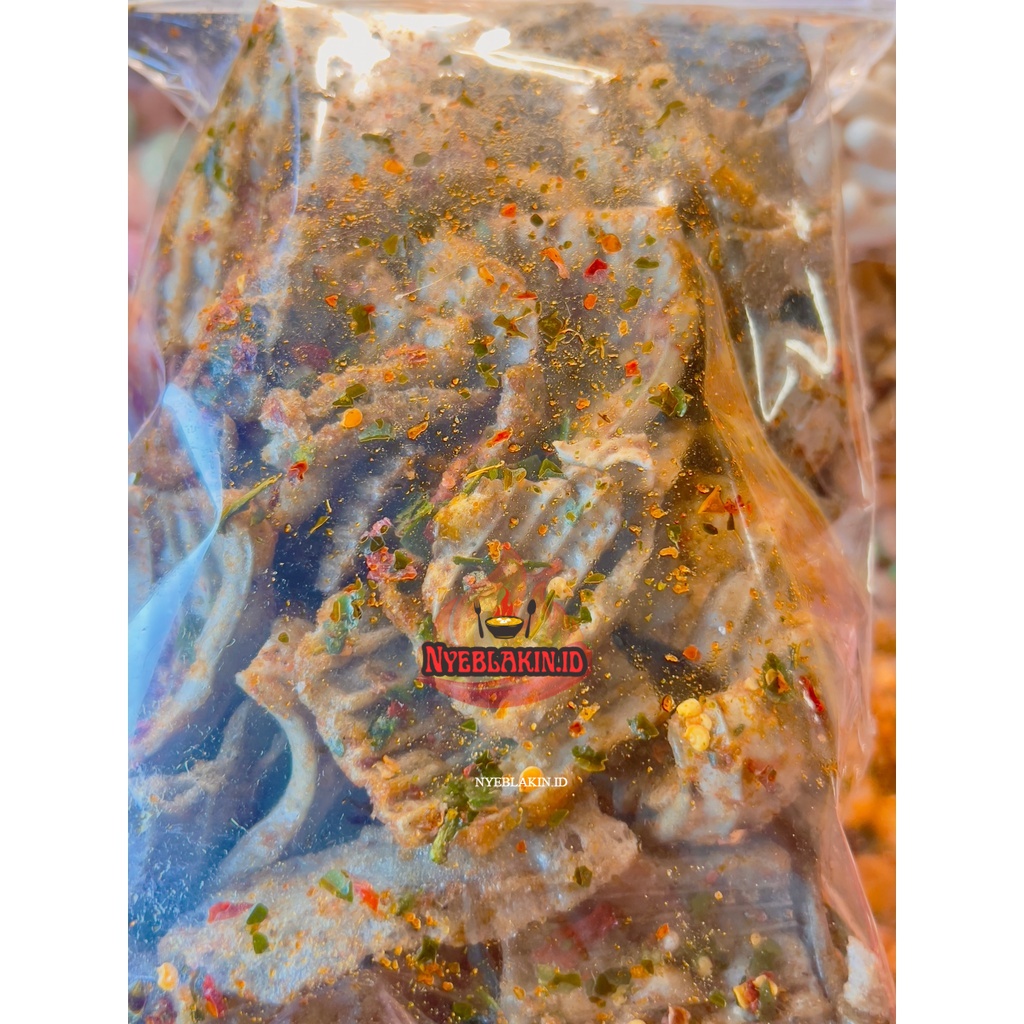 

-500 gram Krupuk jengkol pedas daun jeruk kemasan 500 gram NYEBLAKIN.ID