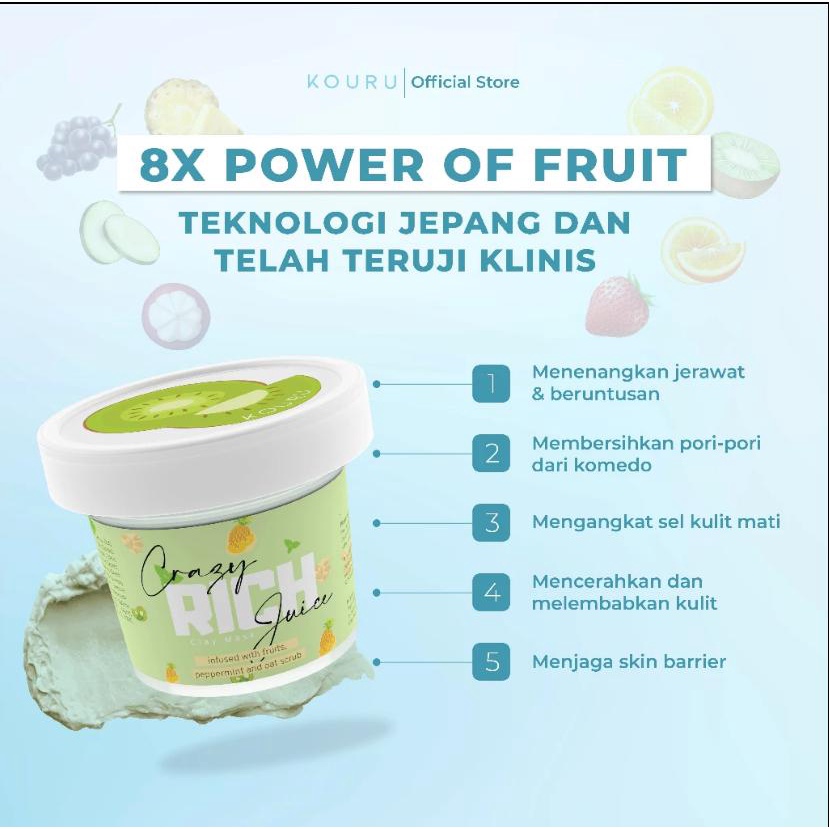 (OHANA) KOURU Crazy Rich Juice Clay Mask 125gr