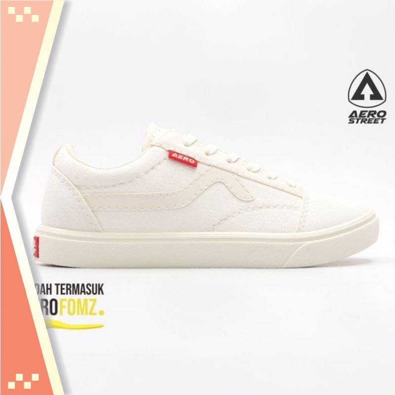 Sneakers Cantik Premium Branded Modern Keren Termurah - Sepatu Aerostreet massive putih natural all 