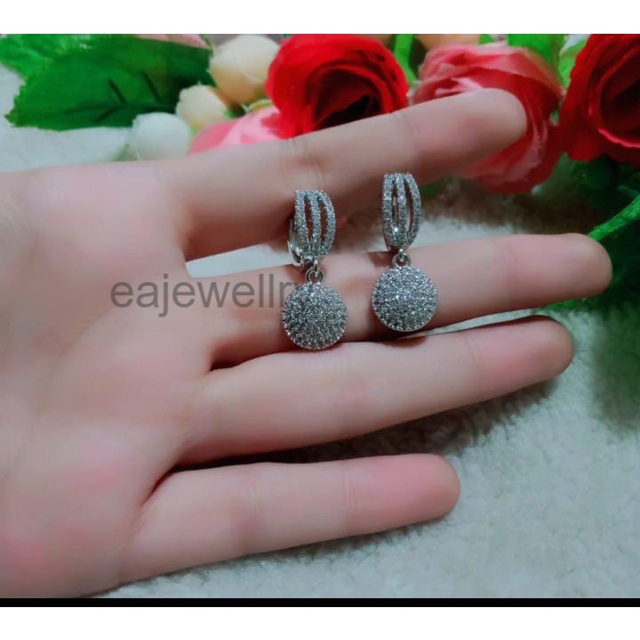 perhiasan emas asli anting silver 24 karat terbaru