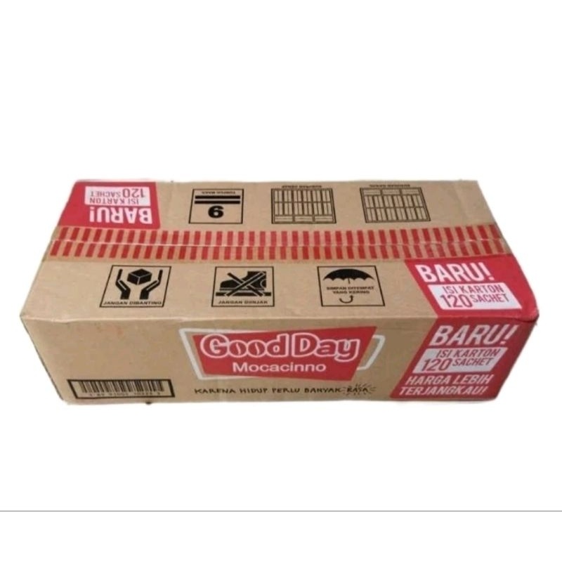 

Good Day Moccacinno 1 dus isi 120 sachet ( 12 renteng X 10 sachet @20g )