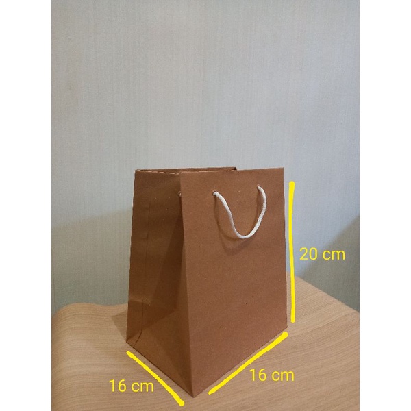 

NEEDS By NL Paper bag polos coklat 16x16