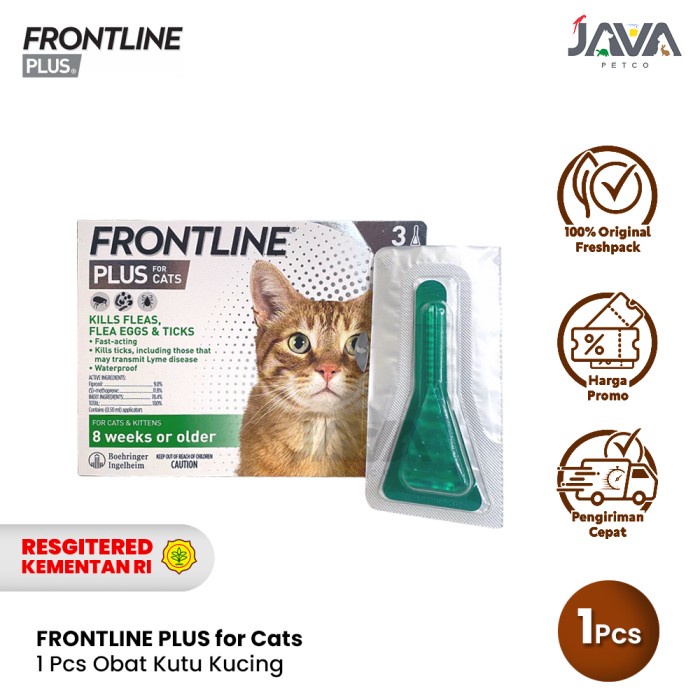 Frontline Plus Pembersih Kutu Kucing Untuk Kucing Dewasa & Kitten 1 tube bukan 1 box