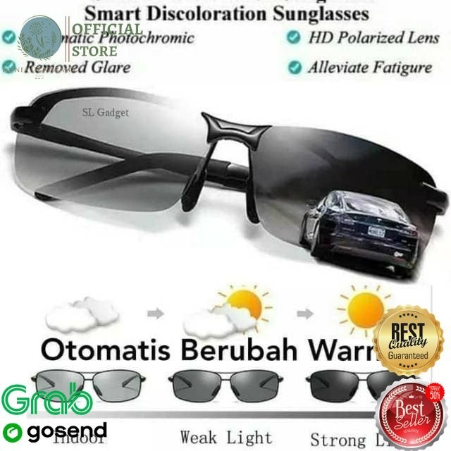 promo ✨ -EL POLARIZED / KACAMATA ANTI SILAU PHOTOCHROMIC POLARIZED PREMIUM DO