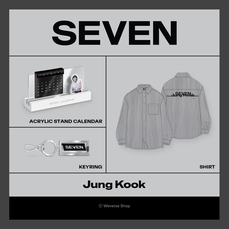 KD45R [PELUNASAN] Jungkook ‘SEVEN’ Official Merch