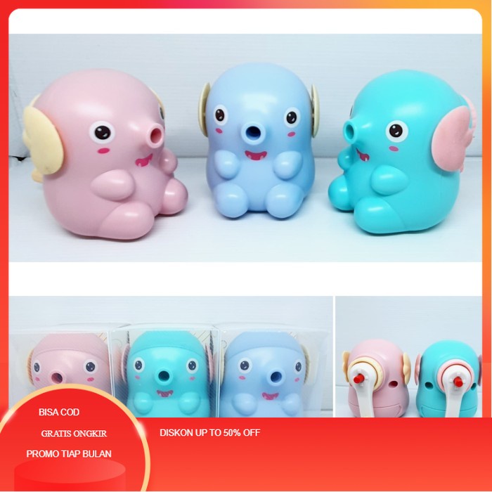 

Korean Cartoon Sharpener / Rautan Automatic / Peruncing Pencil - Elephant