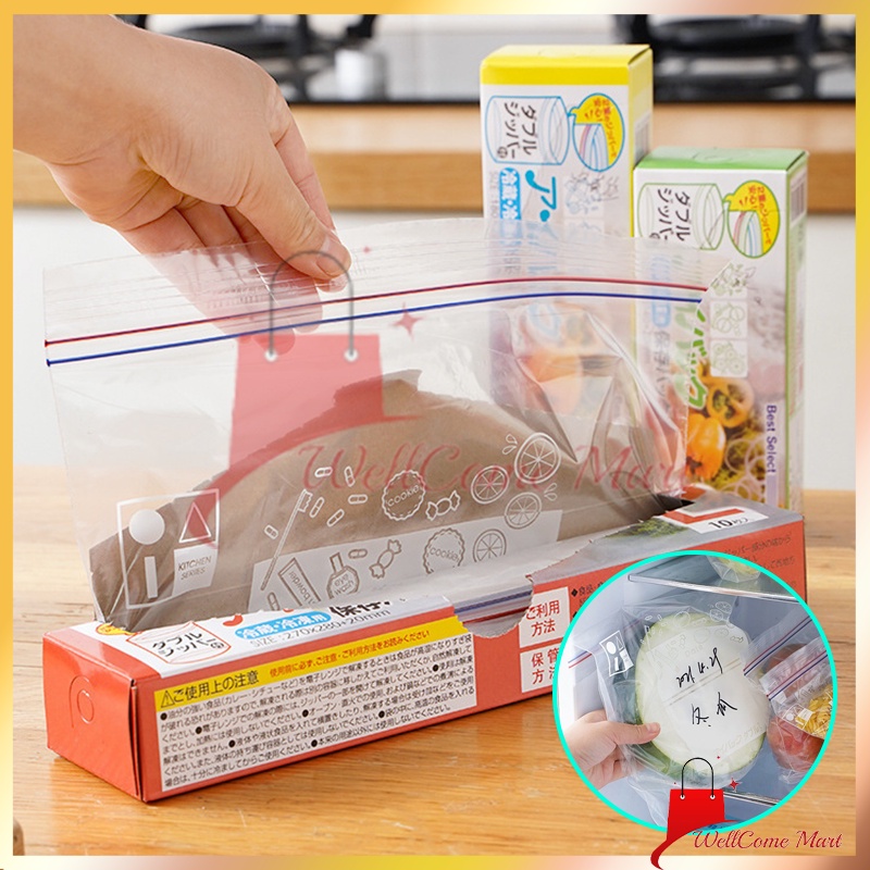 Plastik Ziplock Sayuran Reusable / Plastik Kulkas Ziplock Silicone Penyimpanan / Fresh Wadah Kantong