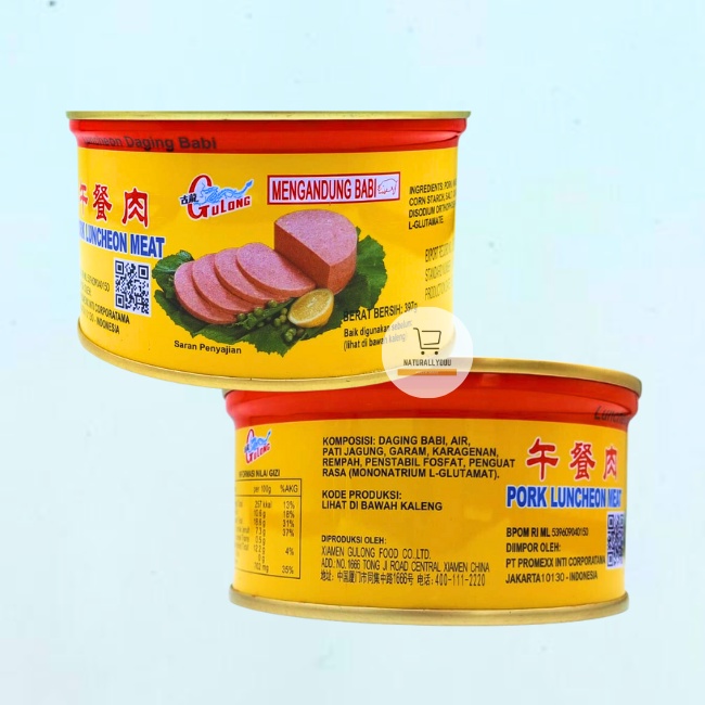 

Gulong Pork Luncheon Meat 397gram Maling Babi Kaleng Olahan