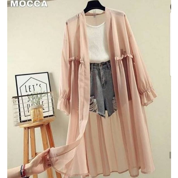 GZB Fashion Baju Cardigan Panjang Wanita /  DELAYA LONG Ceruty / Cardi Cewek / Outer Wanita Casual K