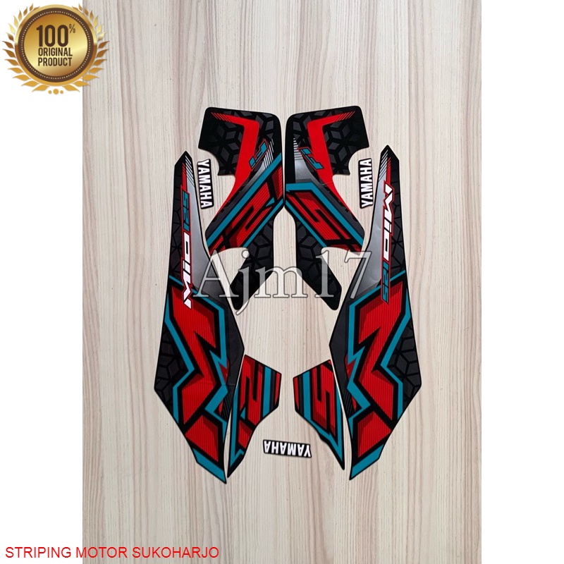(ORI) STIKER STRIPING MIO M3 2023 HITAM KUALITAS ORIGINAL