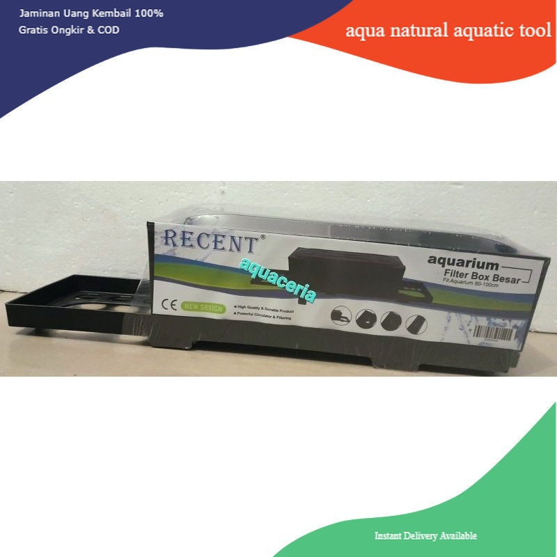 filter box kosong besar recent fit aquarium 80 - 100 cm filter gantung