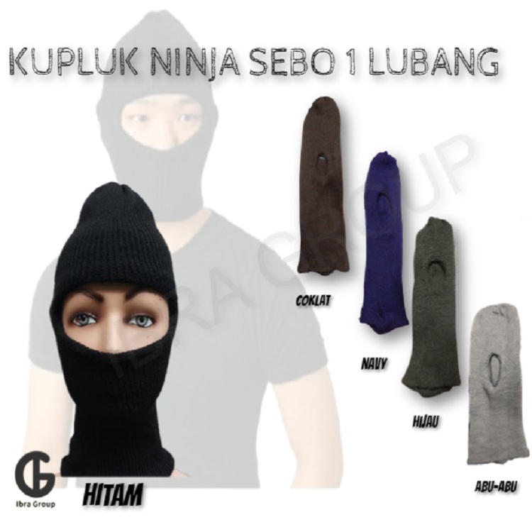 KUPLUK NINJA PRIA DEWASA TEBAL/ KUPLUK RAJUT BOLONG 1 SEBO i store