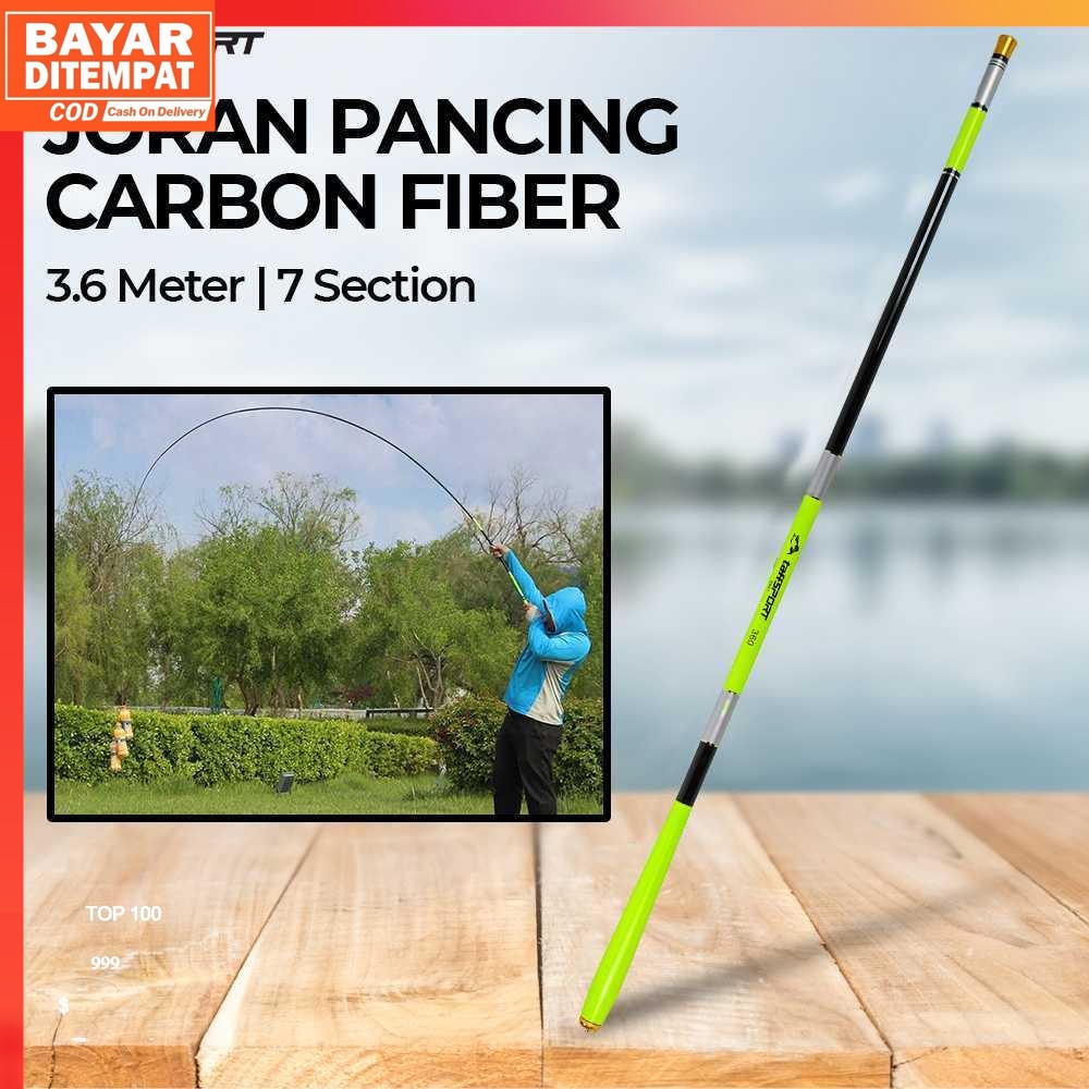 ( 100% ORI ) TaffSPORT Joran Pancing Pole Tegek Carbon Fiber Fishing Rod - 5841