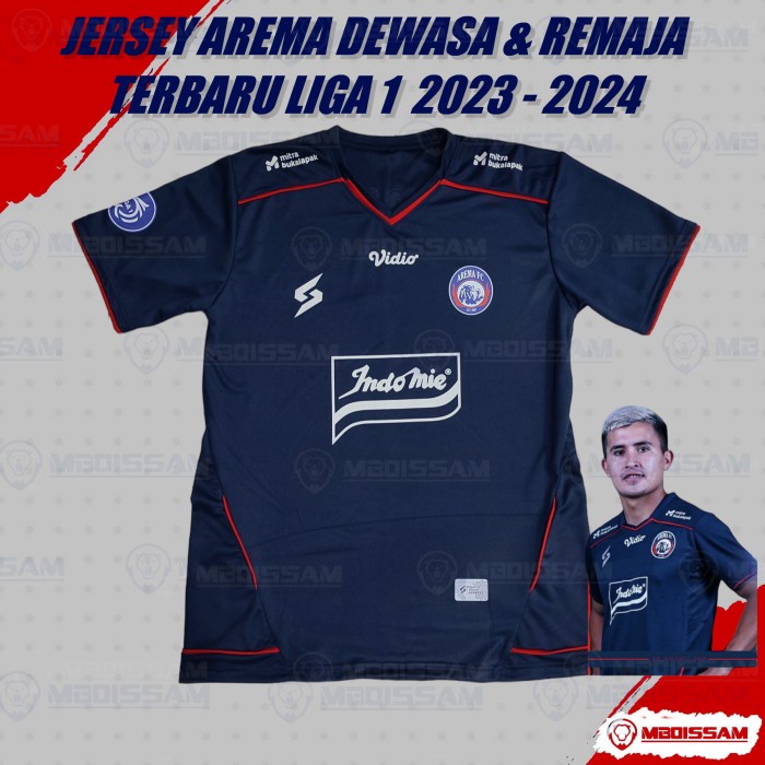 ✨LARIS✨ -Baju Jersey Arema fc Liga 1 terbaru 2021 2022 home away kiper mboissam - M
