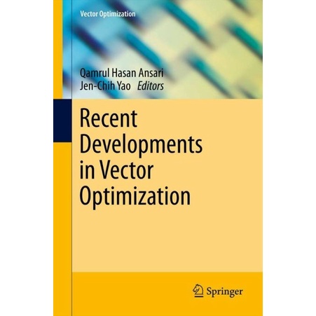

Recent developments in vector optimization Gabriele Eichfelder