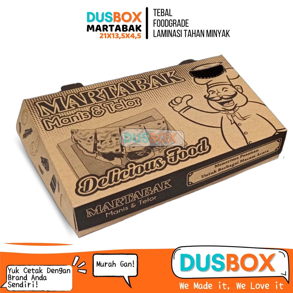 

Box Martabak / Kemasan Martabak / Box Martabak Manis / Box Martabak Telur / Box 21x13,5x4,5 cm Motif / Dus Martabak / Dus Kemasan Martabak