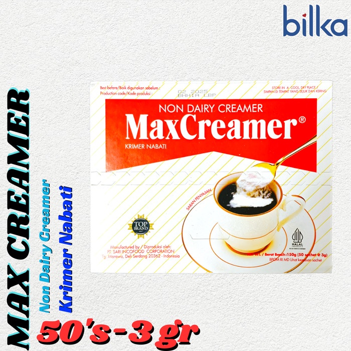 

MAX CREAMER Non Dairy Creamer Sachet 50's-3gr