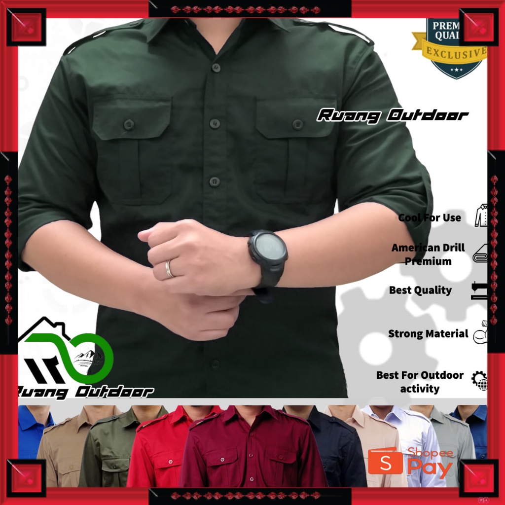 12.12 SERAGAM SALE / JUMBO 3XL 4XL XXXL XXXXL BAJU KEMEJA PDH PDL LENGAN PANJANG - Pakaian Atasan Se