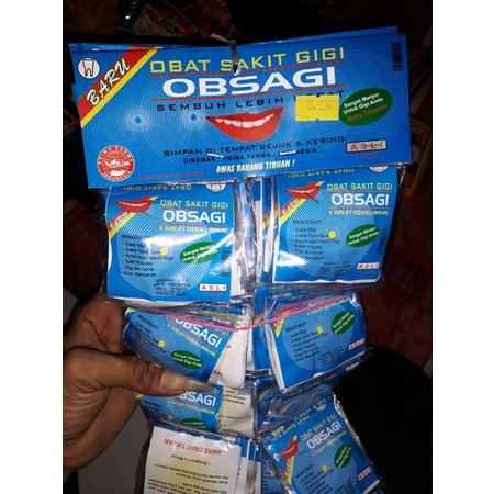 COD Obsagi Obat Sakit Gigi isi 20 sachet Berkhasiat Obat Herbal Nyeri Sakit Gigi Berlubang dan Radan