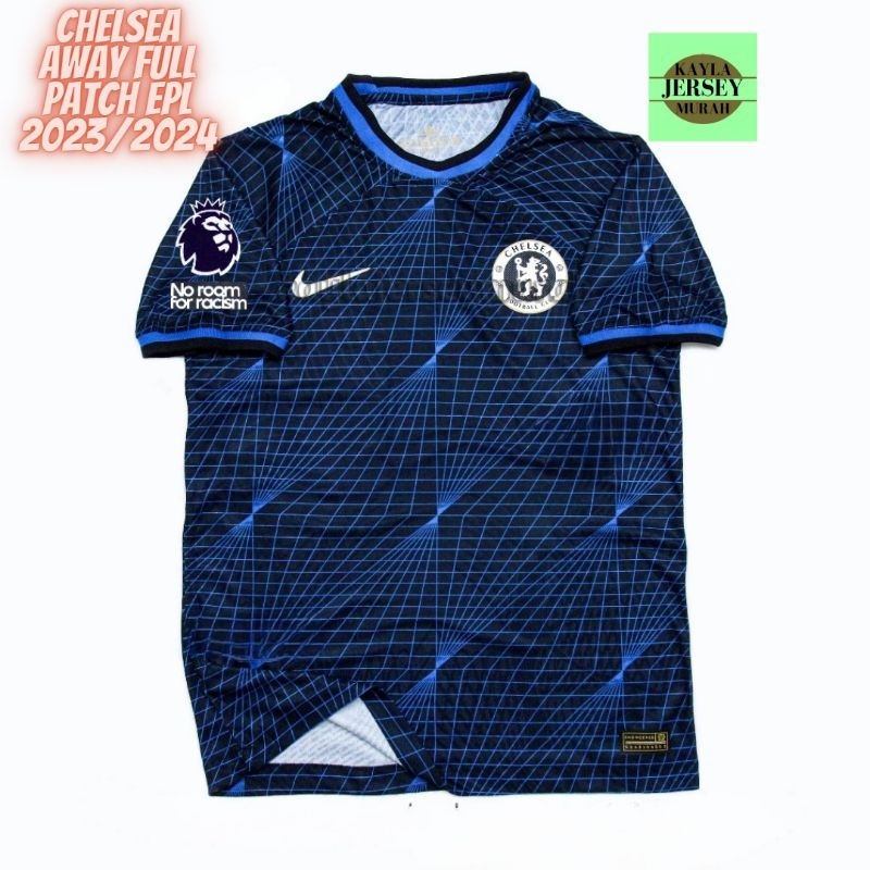 JERSEY BOLA PLAYER ISSUE CHELSEA AWAY 2023 2024 FULL PATCH TOP QUALITY