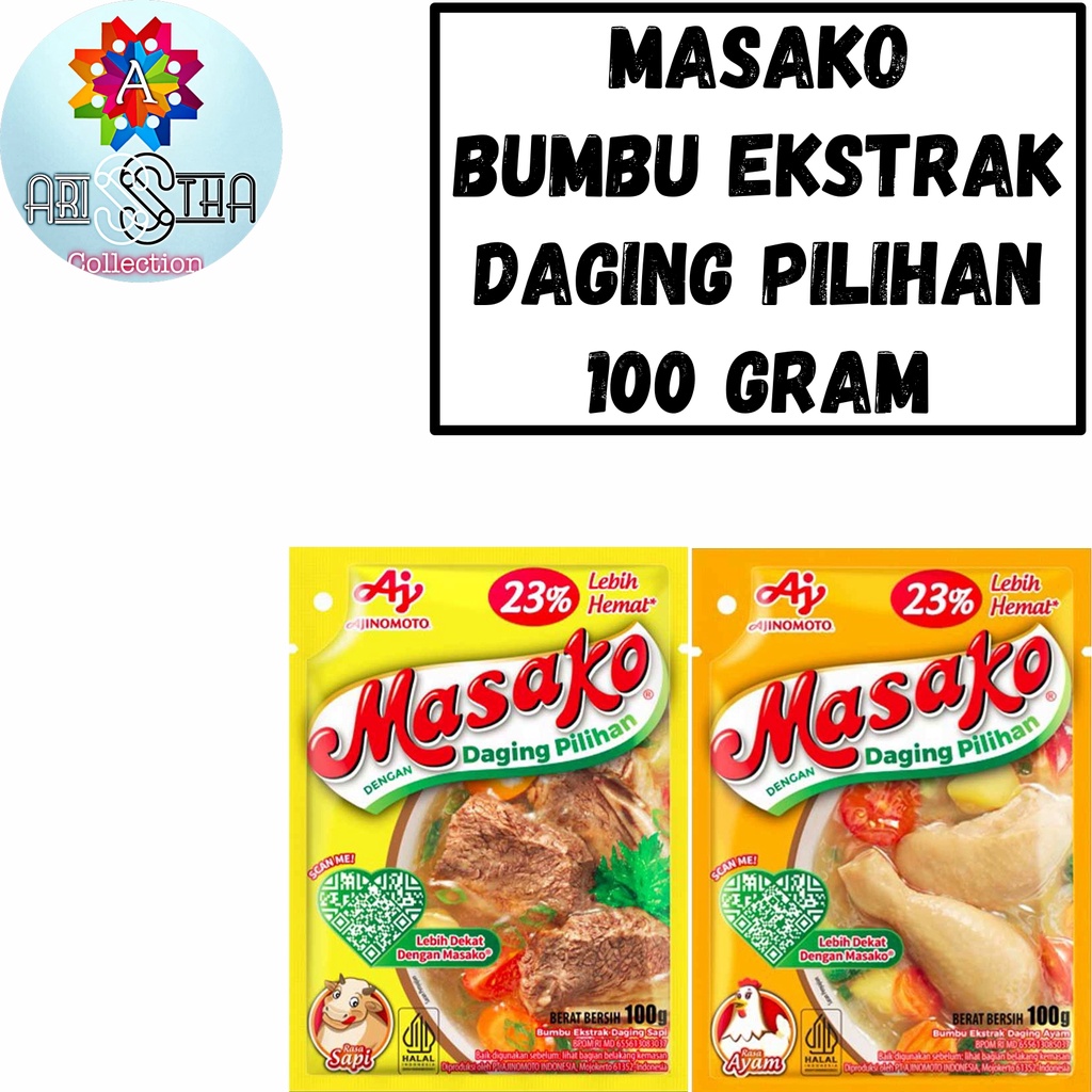 

Masako Bumbu Ekstrak Penyedap 100 Gram Ayam Sapi