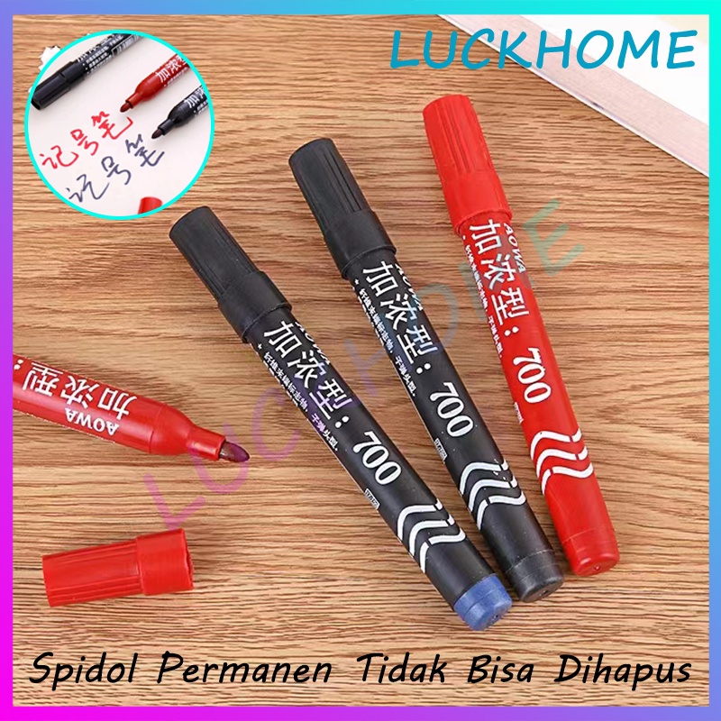 

Spidol permanen tidak bisa dihapus Marker Permanen Tahan Air Alat Hitam Biru Merah Tidak Pudar Tulis
