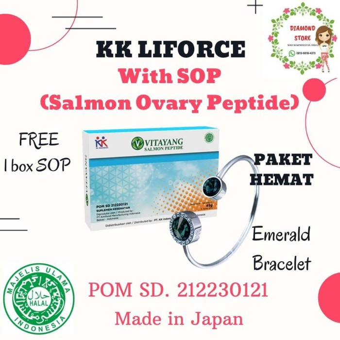 [ Deadora ] Gelang KK LIFORCE Emerald Bracelet + FREE Vitayang SOP KK Indonesia