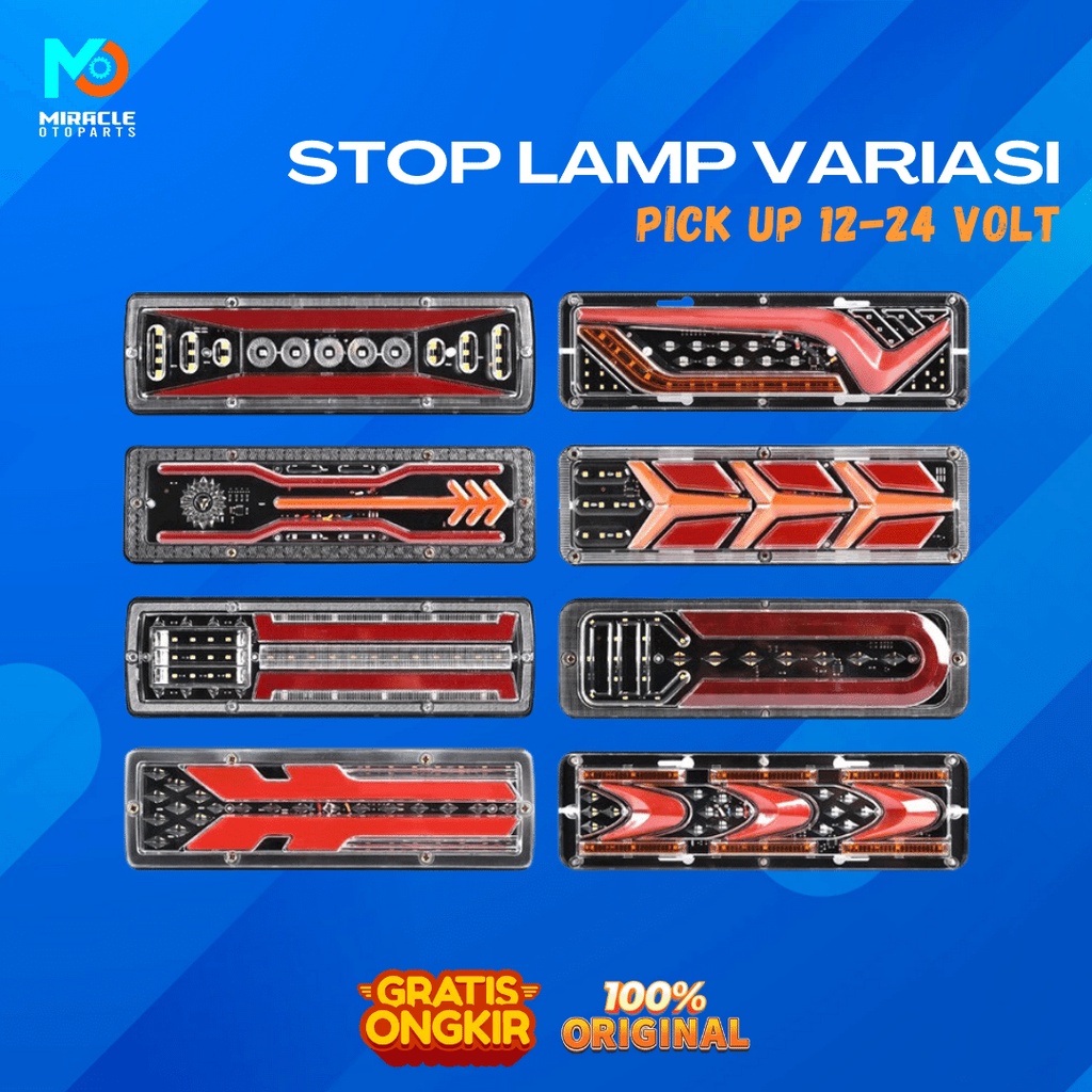 Lampu Stop lamp Variasi Pickup 12-24 Volt / Stoplamp Pick Up Variasi / Lampu Belakang Variasi 12-24V