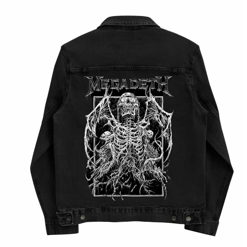 Daisuke Apparel -Jaket Jeans - Jaket Denim - MEGADETH - Jaket Denim Band  - Pakaian pria - Pakaian w