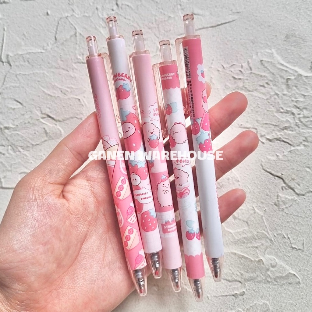 

[GW] Pink Dino 1 Pcs Pena Random Tinta Hitam