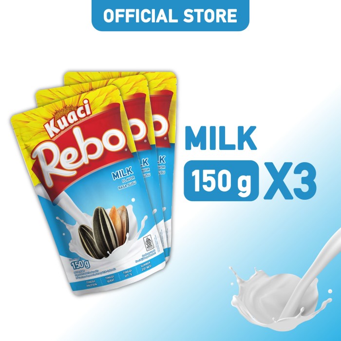 

Rebo Kuaci Bundling 3 PCS - Varian Rasa Milk 150 Gram