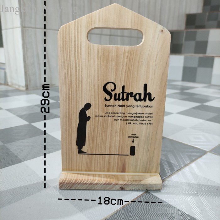 

Sutrah / Sutroh / Pembatas Shof Sholat 29x18cm (non finishing) - 29x18 SABLON murah