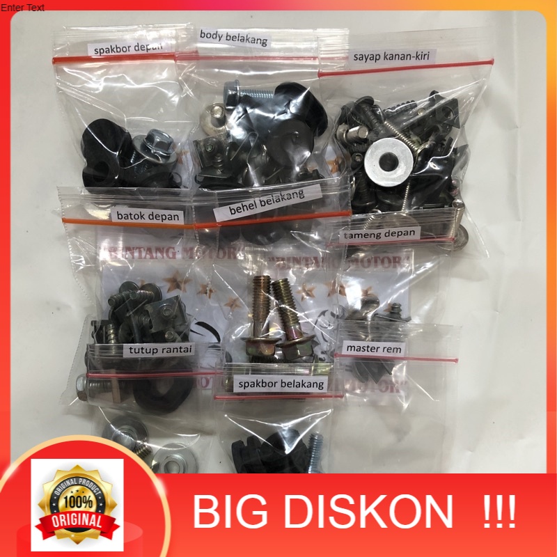 Full Set Baut Full Body Karet Motor Yahama Jupiter Z Lengkap