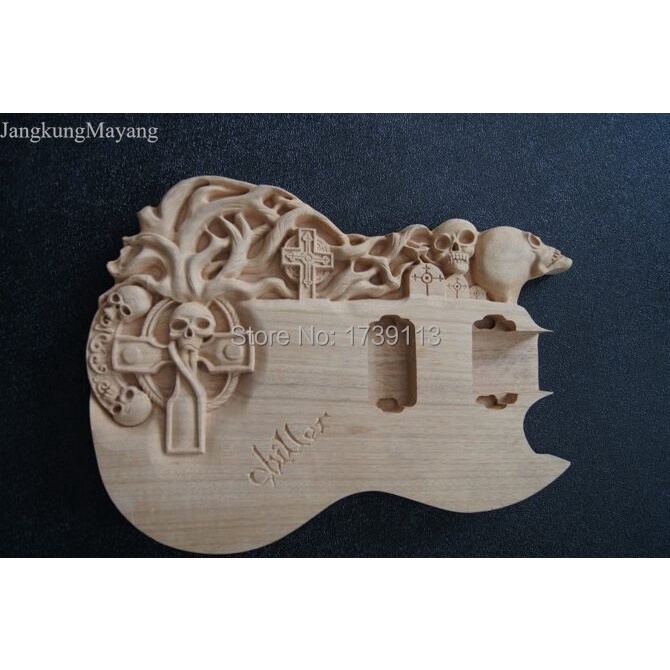 

body gitar ukir custom mahoni super bhn MENTAHAN TNP KLENGKAPAN fnx051 termurah