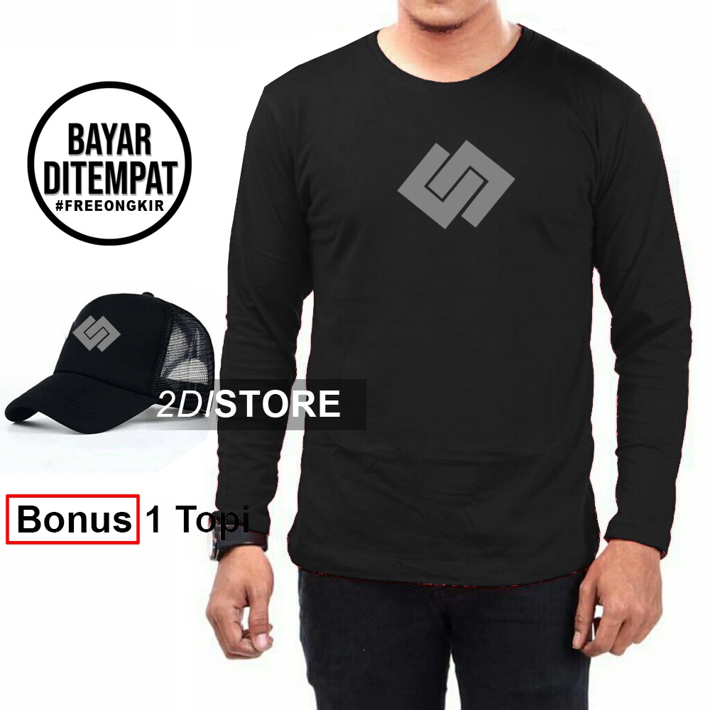 NFZ STORE / Spesial Kaos Oxprey Logo Silver + Free 1 Topi / Kaos Distro Premium Oxprey lengan panjan