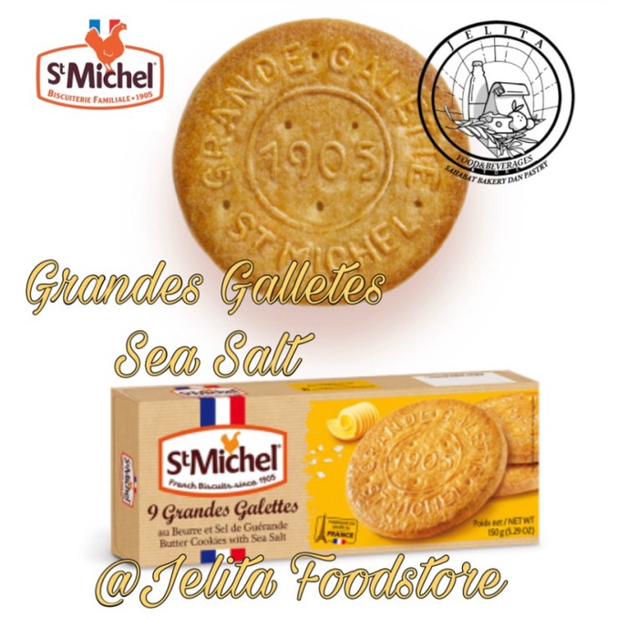 

St. Michel Grandes Galletes sea Salt 3x3pcs 150gr (Biskuit-Biscuit)