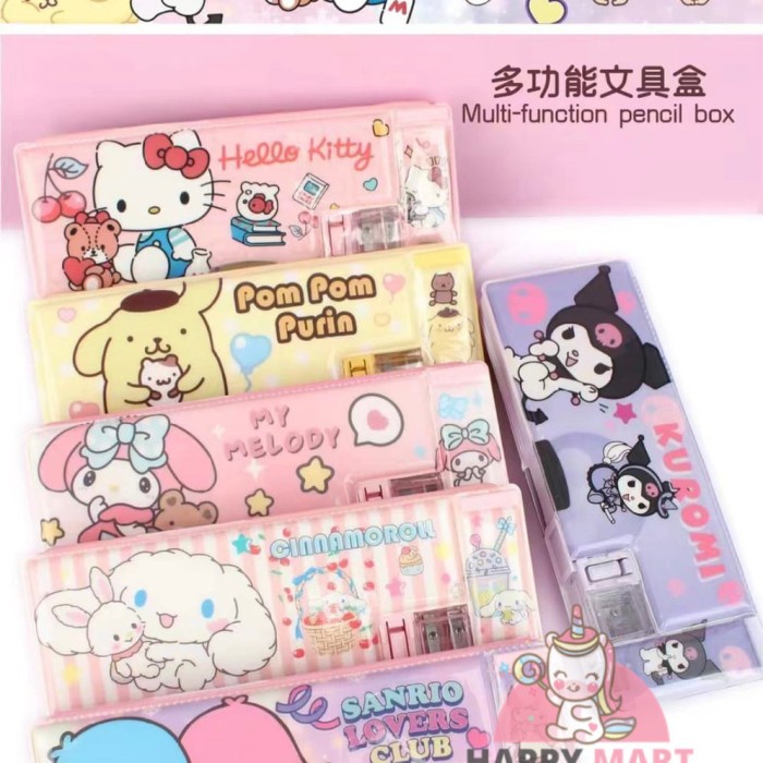 

Kotak pensil sanrio LOVERS kawai kuromi / cinamonroll / pompompurim - Kiki lala
