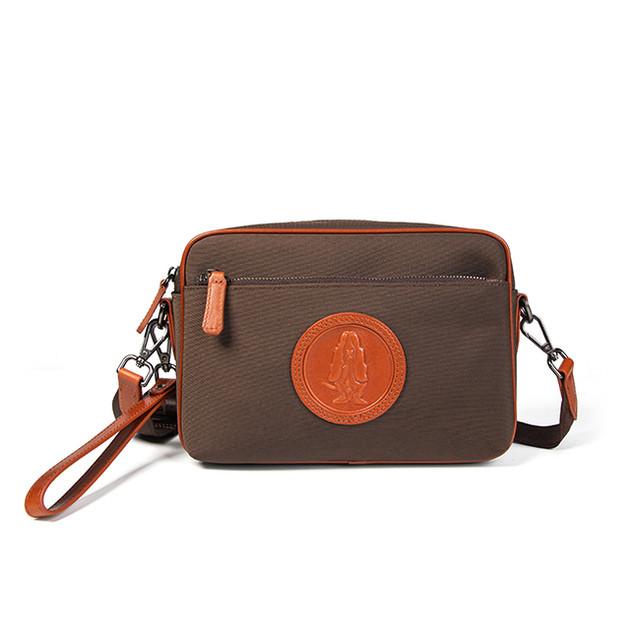 Hush Puppies Tas Pria Leon Clutch/Messenger Bag Dark Brown