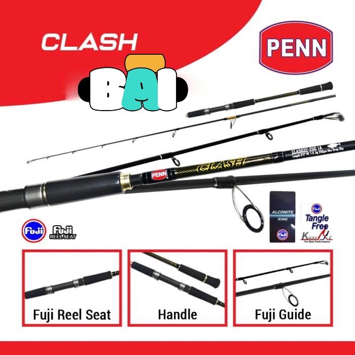 PENN Joran jigging CLASH JIGGING spinning Bahan carbon - PE 1-3