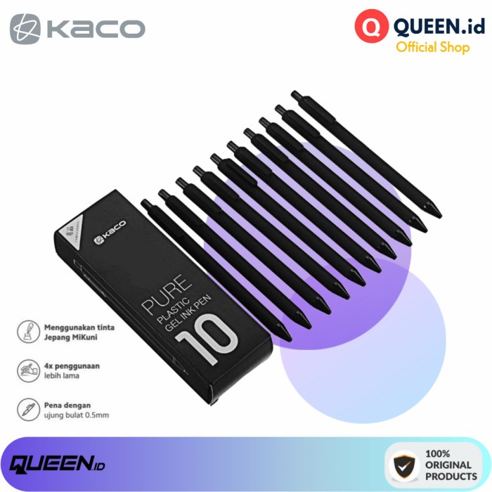 

LS81 Mi Pen Kaco 10 PCS Set Ink Gel Pen - Mijia Kaco MiPen isi 10 Tinta Gel - Hitam