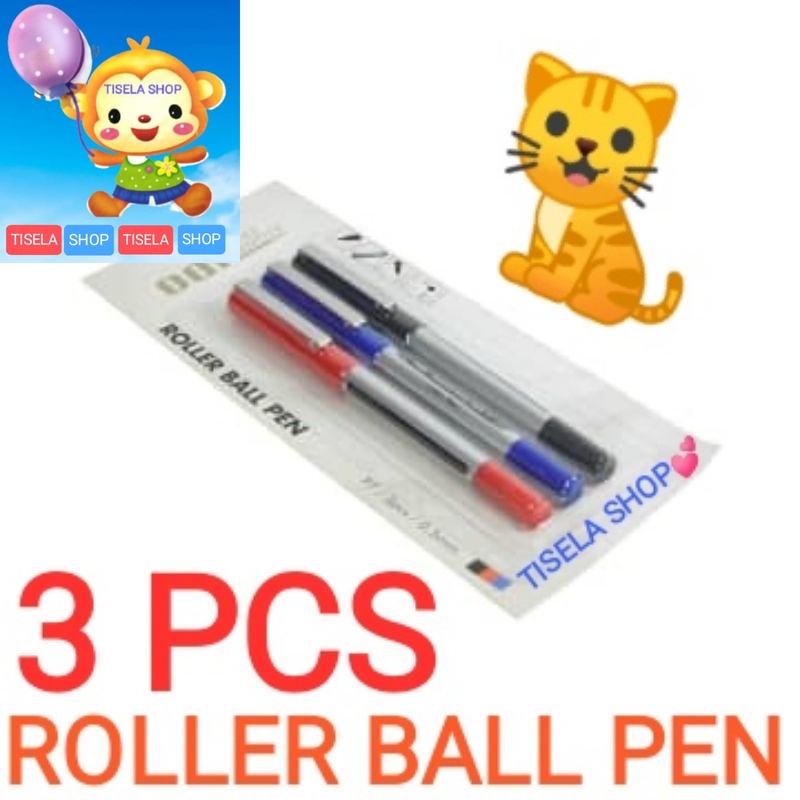 

Roller Ball pen | Pulpen | Ballpoint odi set 3 pcs mix 0,5 mm atk kantor sekolah tulis
