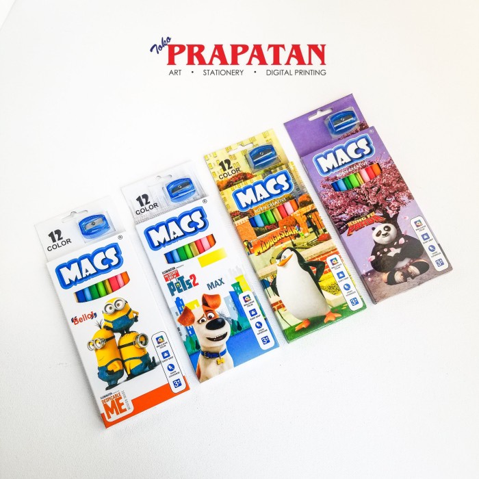 

FM - BEST SELLER Pensil Warna Macs 12 Warna / Macs Color Pencil - Minions