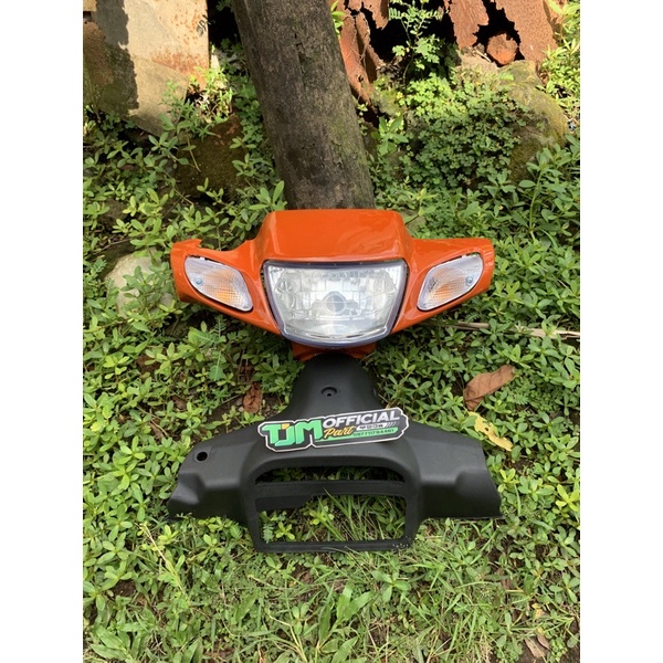 batok lampu depan fizr batok kepala fizr warna oren set batok belakang fizr & lampu + sen kanan kiri