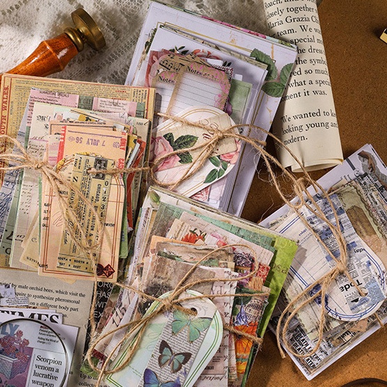 

[Gongjin] 100pcs Deco Paper Age of Innocence Kertas Dekorasi Scrapbook DIY Bujo Jurnal Journaling Hiasan